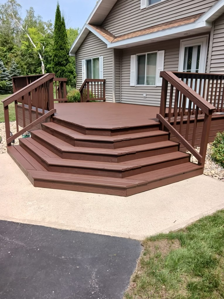 Image of deck staining, solid stain